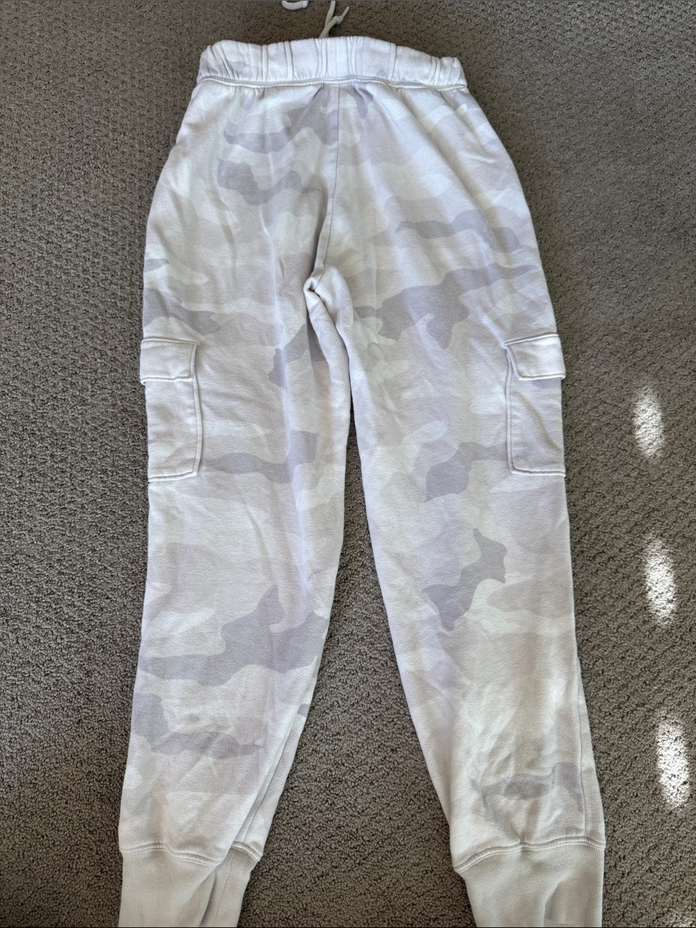 Victoria’s Secret Pink: Light Gray Camo cotton  Cargo Jogger Sweatpants - Picture 2 of 4